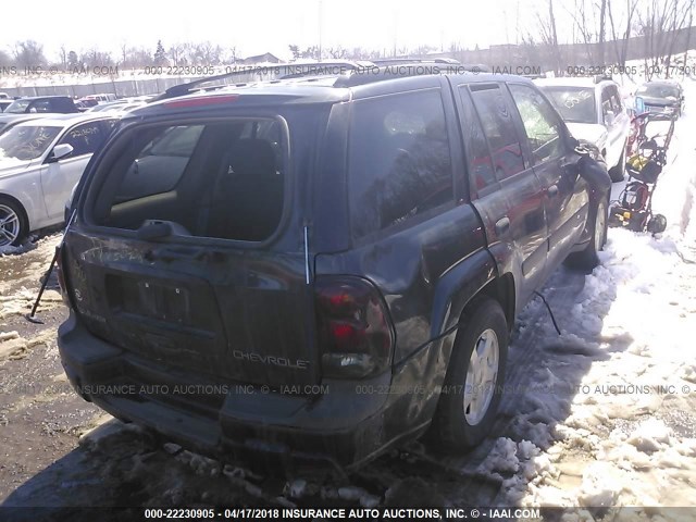 1GNDT13S432243869 - 2003 CHEVROLET TRAILBLAZER  BLACK photo 4