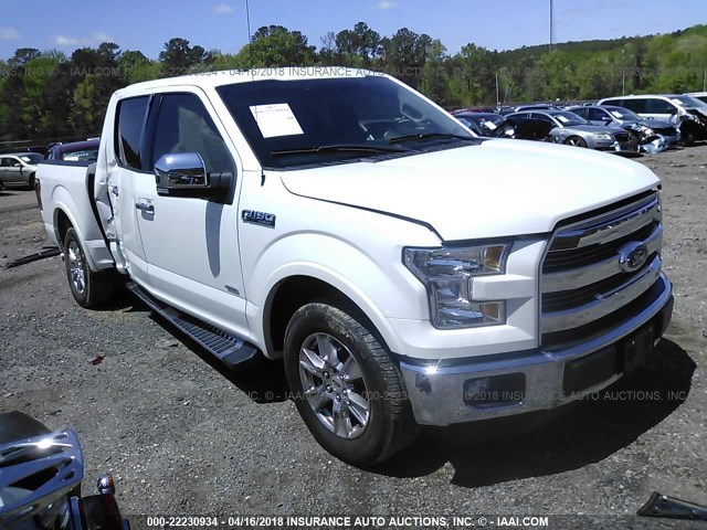 1FTEW1CG9FKE47801 - 2015 FORD F150 SUPERCREW WHITE photo 1