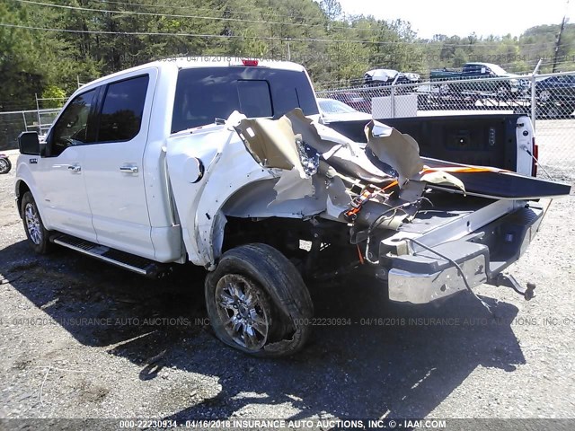 1FTEW1CG9FKE47801 - 2015 FORD F150 SUPERCREW WHITE photo 3