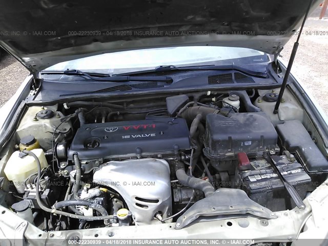 4T1BE32K25U082447 - 2005 TOYOTA CAMRY LE/XLE/SE ვერცხლისფერი ფოტო 10