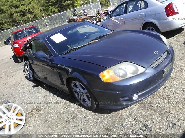 KMHHN65F54U134503 - 2004 HYUNDAI TIBURON GT BLUE photo 1