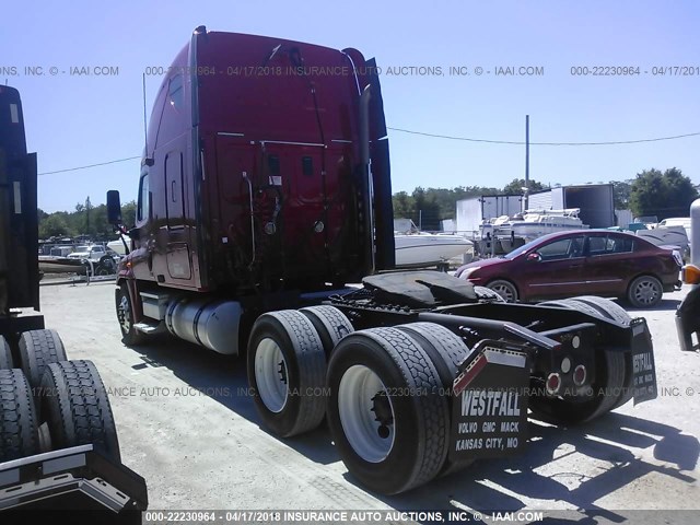 1FUJGLDR79LAJ0347 - 2009 FREIGHTLINER CASCADIA 125  RED photo 3