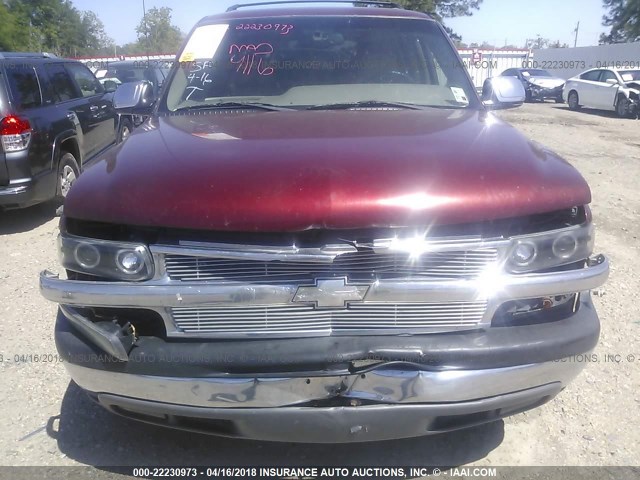 1GNEC16T01J315470 - 2001 CHEVROLET SUBURBAN C1500 RED photo 6