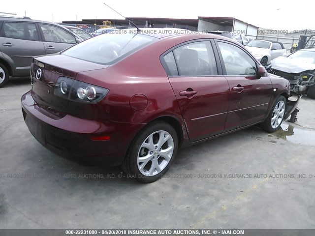 JM1BK32F791214268 - 2009 MAZDA 3 I MAROON photo 4