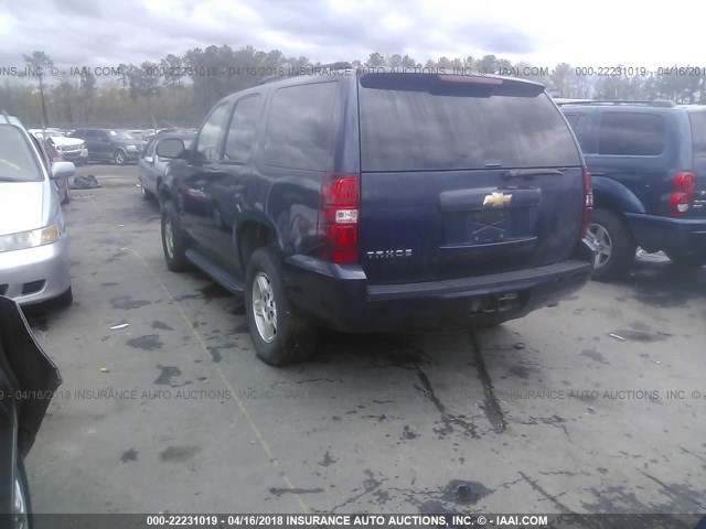 1GNFC13J57R141283 - 2007 CHEVROLET TAHOE C1500 BLUE photo 3