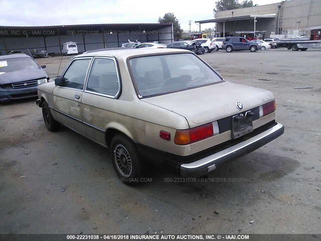 WBAAG3308B8003081 - 1981 BMW 320 I GOLD photo 3