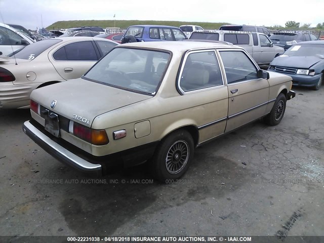 WBAAG3308B8003081 - 1981 BMW 320 I GOLD photo 4