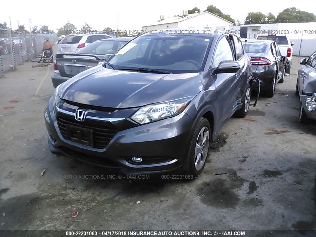 3CZRU5H51GM751134 - 2016 HONDA HR-V EX GRAY photo 2