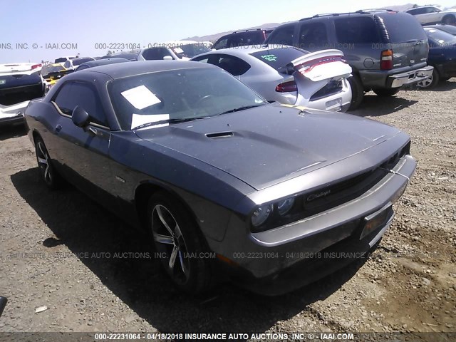 2C3CDYAG4EH233124 - 2014 DODGE CHALLENGER SXT GRAY photo 1