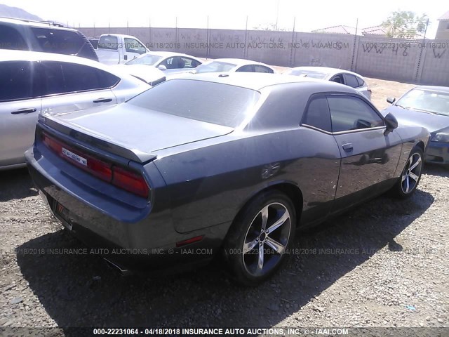 2C3CDYAG4EH233124 - 2014 DODGE CHALLENGER SXT GRAY photo 4