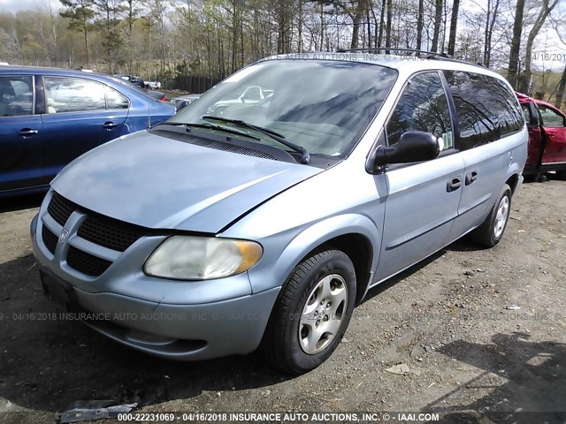 1D4GP24R63B328940 - 2003 DODGE GRAND CARAVAN SE BLUE photo 2