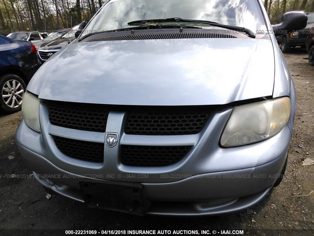 1D4GP24R63B328940 - 2003 DODGE GRAND CARAVAN SE BLUE photo 6