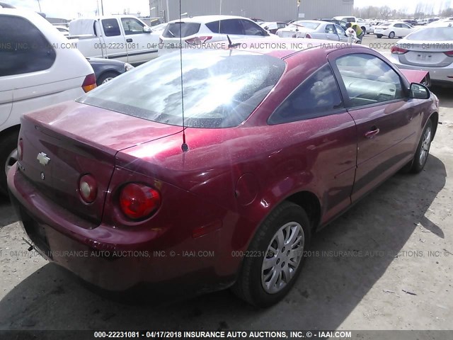 1G1AD1F53A7124198 - 2010 CHEVROLET COBALT 1LT RED photo 4