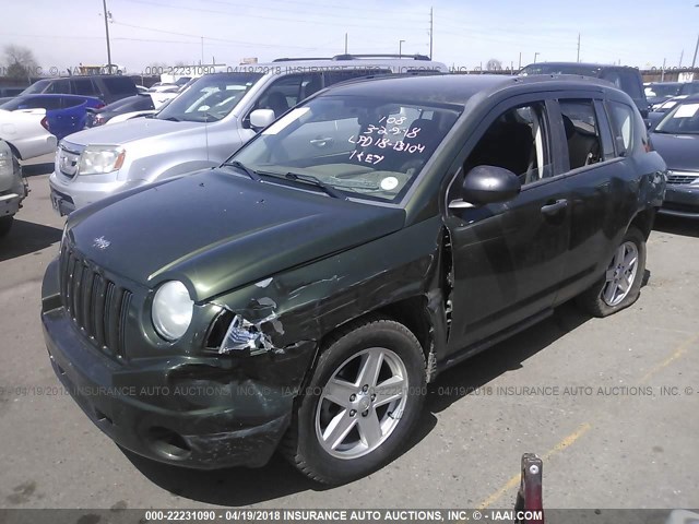 1J8FF47WX7D430382 - 2007 JEEP COMPASS GREEN photo 2