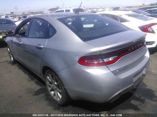 1C3CDFBB2ED730547 - 2014 DODGE DART SXT GRAY photo 3