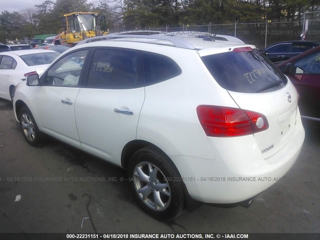 JN8AS5MV8AW604478 - 2010 NISSAN ROGUE S/SL/KROM WHITE photo 3