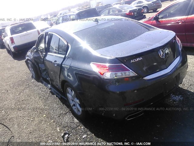 19UUA8F55CA022298 - 2012 ACURA TL GRAY photo 3