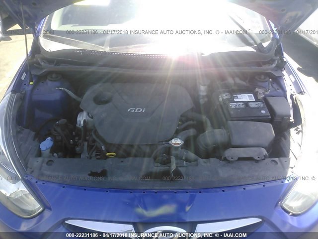 KMHCT4AE9DU498439 - 2013 HYUNDAI ACCENT GLS/GS BLUE photo 10