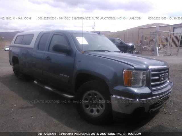 1GTR2VE05BZ462429 - 2011 GMC SIERRA K1500 SLE BLUE photo 1