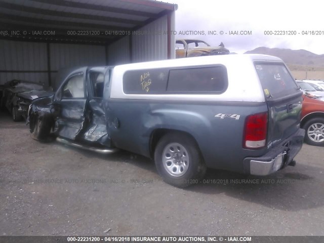 1GTR2VE05BZ462429 - 2011 GMC SIERRA K1500 SLE BLUE photo 3