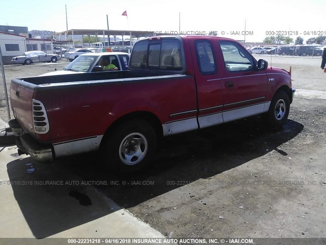 1FTDX1761VKA01294 - 1997 FORD F150 RED photo 4