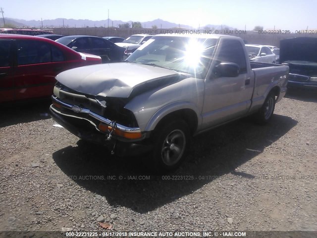 1GCCS14H038178929 - 2003 CHEVROLET S TRUCK S10 BROWN photo 2