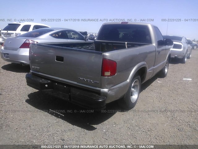 1GCCS14H038178929 - 2003 CHEVROLET S TRUCK S10 BROWN photo 4