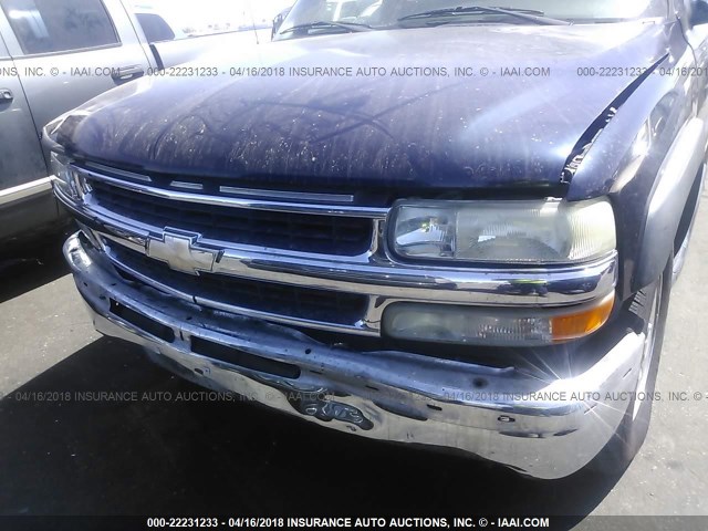 1GNEC13T95R173664 - 2005 CHEVROLET TAHOE C1500 BLUE photo 6