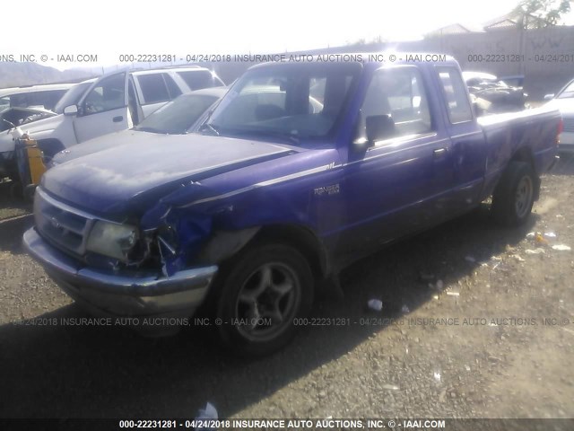 1FTCR14AXSPA50460 - 1995 FORD RANGER SUPER CAB PURPLE photo 2