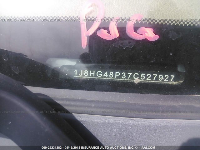 1J8HG48P37C527927 - 2007 JEEP COMMANDER Gümüş foto 9