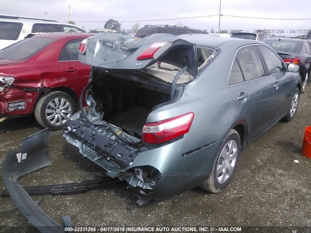 4T1BE46KX8U747180 - 2008 TOYOTA CAMRY CE/LE/XLE/SE GREEN photo 4
