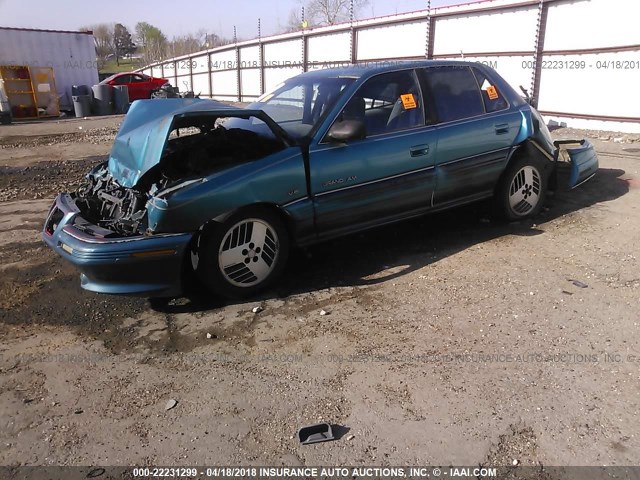 1G2NE54N3NC300944 - 1992 PONTIAC GRAND AM SE GREEN photo 2