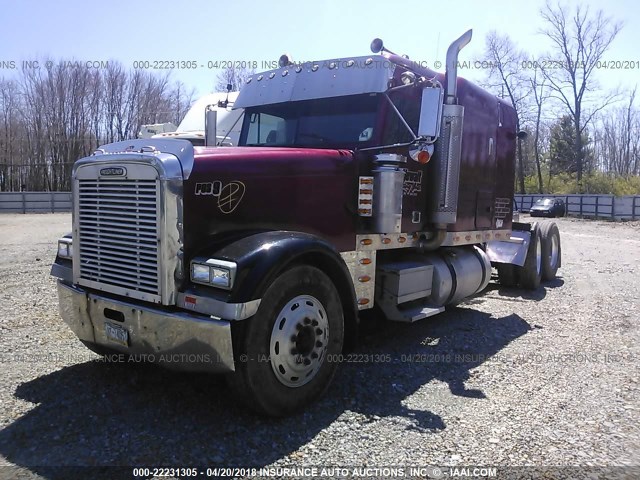 1FUPCDZBXYPA10177 - 2000 FREIGHTLINER FLD FLD120 MAROON photo 2