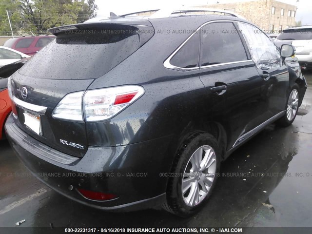 JTJBC1BA7A2029686 - 2010 LEXUS RX 450 BLACK photo 4