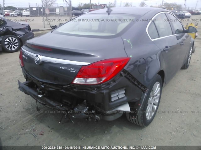 W04GU5GC1B1012357 - 2011 BUICK REGAL CXL GRAY photo 6