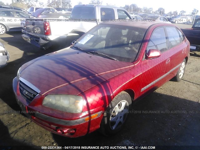 KMHDN56D05U144914 - 2005 HYUNDAI ELANTRA GLS/GT RED photo 2