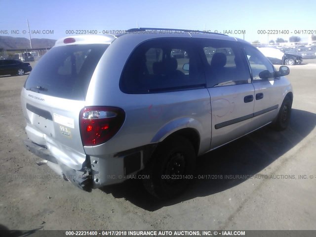 1D4GP24R27B151177 - 2007 DODGE GRAND CARAVAN SE SILVER photo 4