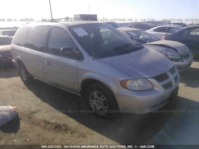 2D4GP44L44R585718 - 2004 DODGE GRAND CARAVAN SXT SILVER photo 1