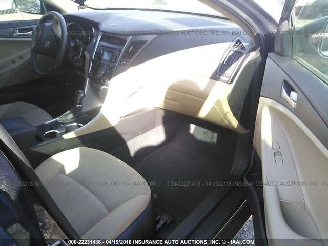 5NPEB4AC2CH445718 - 2012 HYUNDAI SONATA GLS Dark Blue photo 5