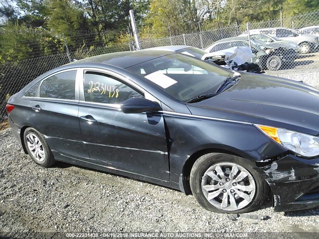 5NPEB4AC2CH445718 - 2012 HYUNDAI SONATA GLS Dark Blue photo 6