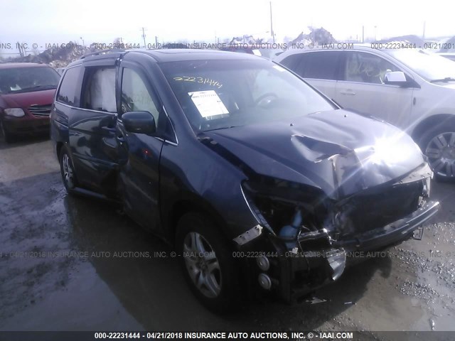 5FNRL38725B104984 - 2005 HONDA ODYSSEY EXL ლურჯი ფოტო 1