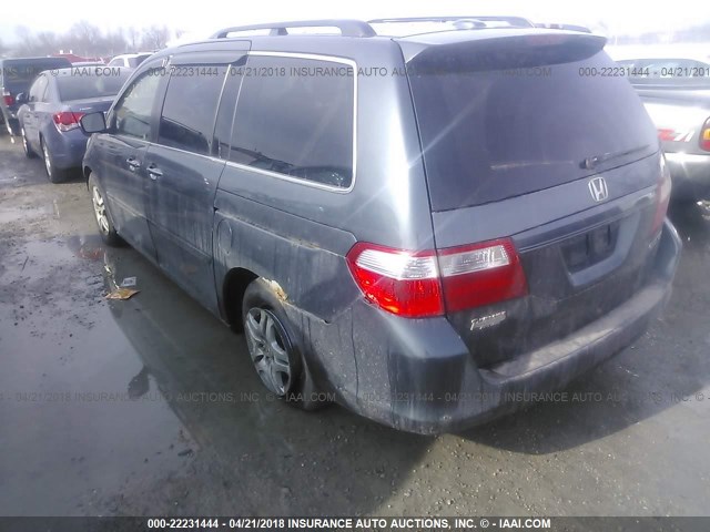 5FNRL38725B104984 - 2005 HONDA ODYSSEY EXL ლურჯი ფოტო 3