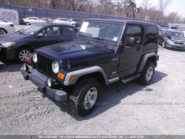 1J4FA49S93P319325 - 2003 JEEP WRANGLER / TJ SPORT BLACK photo 2