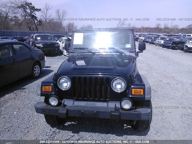 1J4FA49S93P319325 - 2003 JEEP WRANGLER / TJ SPORT BLACK photo 6