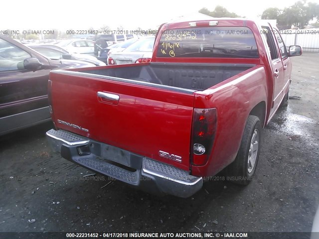 1GTD5MFEXB8104738 - 2011 GMC CANYON SLE RED photo 4