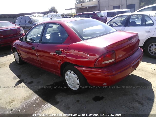 1P3ES27C5TD652671 - 1996 PLYMOUTH NEON RED photo 3