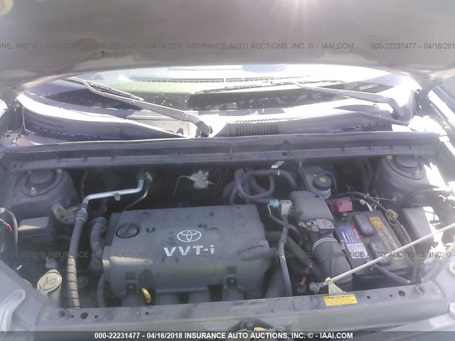 JTLKT324750212942 - 2005 TOYOTA SCION XB ნაცრისფერი ფოტო 10