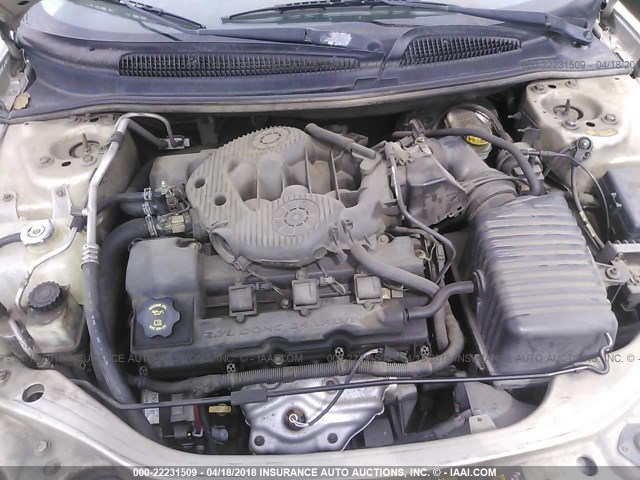 1B3EL46R55N672240 - 2005 DODGE STRATUS SXT Champagne photo 10