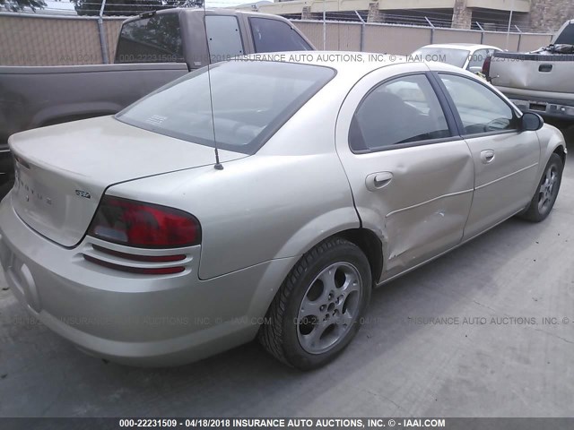 1B3EL46R55N672240 - 2005 DODGE STRATUS SXT Champagne photo 4