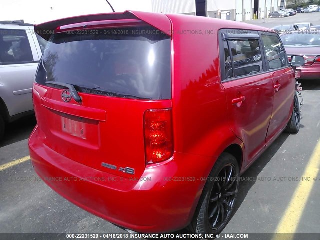 JTLKE50E791097115 - 2009 TOYOTA SCION XB RED photo 4